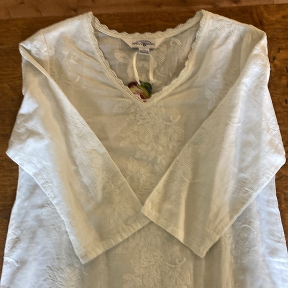 April Cornell White Angel Linen Tunic NWT - Picture 6 of 10